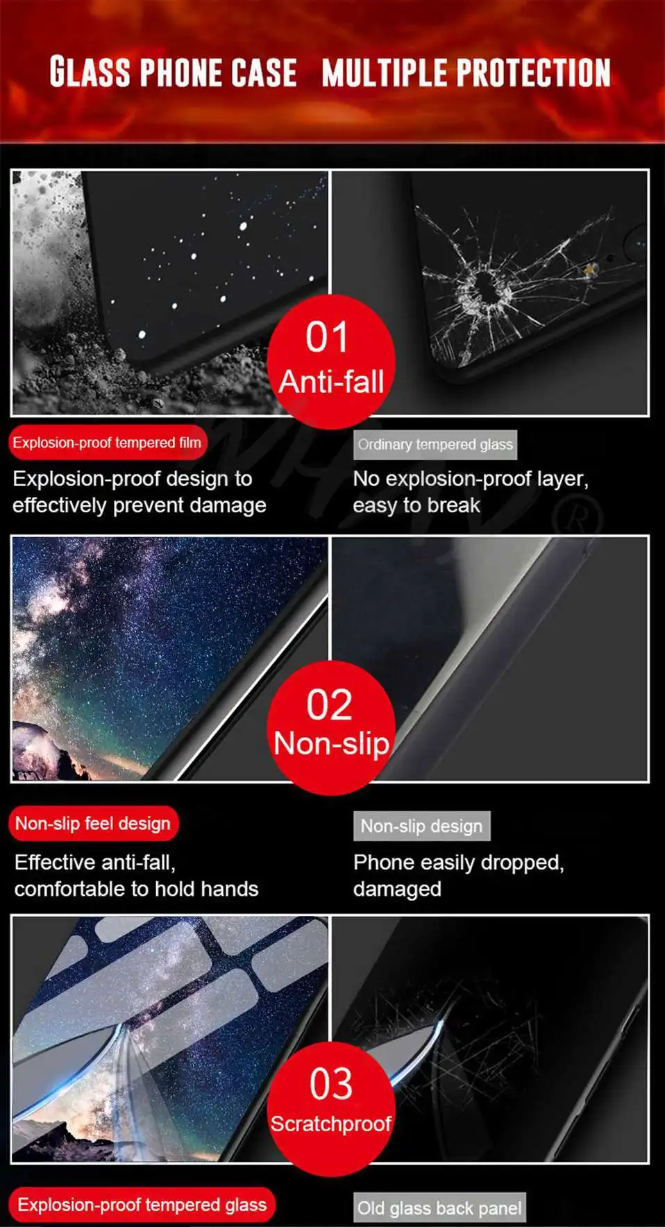 Luxury Case For iPhone X Silicone Bumper Mirror Tempered Glass Back Case For iPhone 6 6S 7 8 Plus iPhoneX Cover Funda Coque Capa (4)