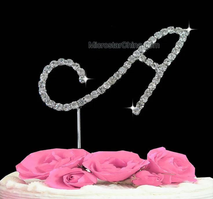 -A-Letter-A-Cake-Topper-Crystal-Diamante-Rhinestone-shiny-delicate-cake-topper-Monogram-Wedding-Anniversary