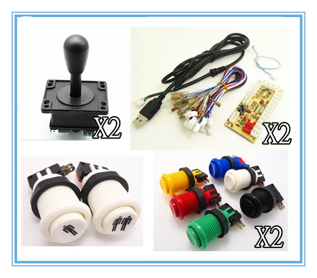 

1 kit of single player PC joystick PCB, USB joystick PCB with wires, USB controls to Jamma arcade games