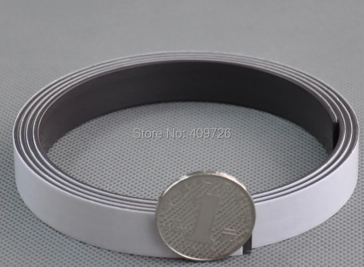 

2 Meters Self Adhesive Flexible Magnetic Strip Magnet Tape Width12.7x1.5mm Ad / Teaching Rubber Magnet