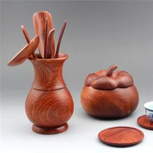 Вьетнамский аутентичный красный деревянный чай дорога Бирма палисандр шесть джентльменов креативный чайный набор кунг-фу твердый деревянный чай дорожные аксессуары