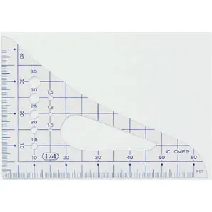 

cloverseries 25-015/25-016 1/4 1/5 Square-triangletype patchwork ruler