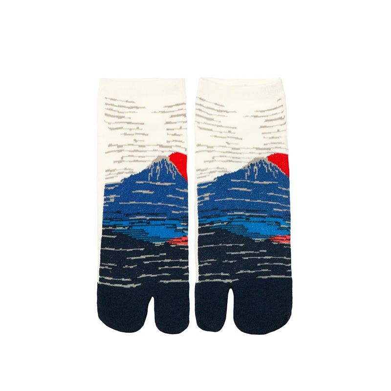 Женские короткие ворсовые Таби Носки, японский стиль, носки с двумя пальцами, парные махровые носки без пятки с рисунком Арабески, носки для косплея гибискуса - Цвет: NO.1