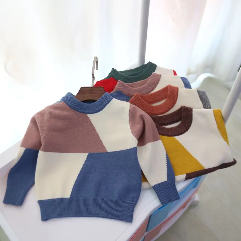 

Colorful Autumn Winter Cotton Sweater Top Baby Children Clothing Boys Girls Knitted Cardigan Sweater Kids Spring Wear New