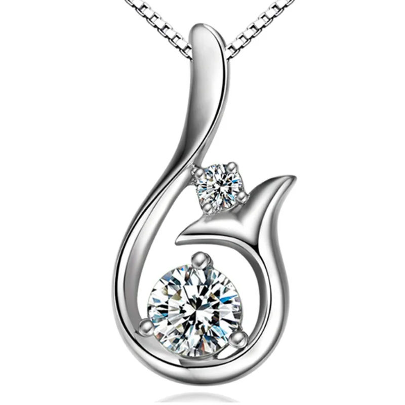 White gold mermaid necklace Clearance