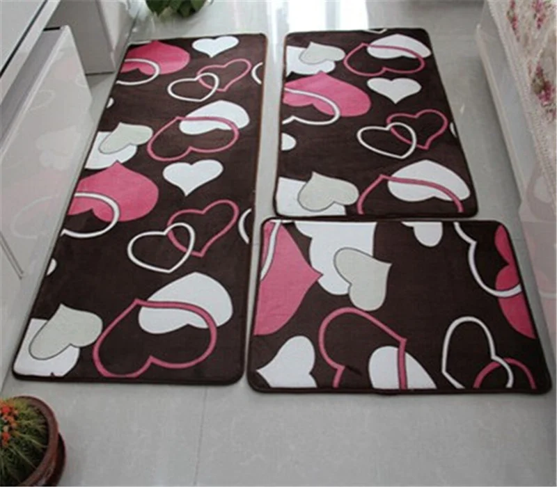 xinxinxiangyin 3pcs Мягкий коврик для ванной, водопоглощающий коврик для ванной комнаты, коврик для ванной, домашний коврик для гостиной, кухни, двери, напольный коврик для туалета, нескользящий - Цвет: xinxinxiangyin 3pcs