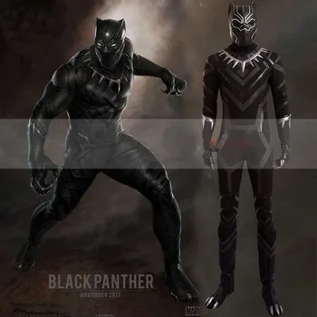

Black Panther Cosplay Costume adult Carnival Superhero jumpsuit mask suit custom made High Quality