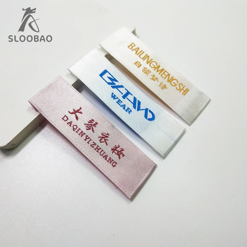 

Free shipping 1000 pcs customized woven labels hand made labels custom cloth tag custom garment labels for clothes print