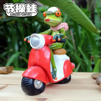 

New And Exotic Crafts Motorcycle Frog Furnishings Fashionable And Exotic Home Resin Gifts