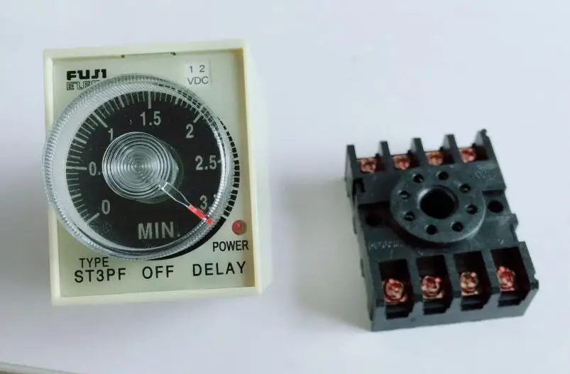 220V 110V AC 24V 12V DC Power Off Delay Timer Time Relay 0 3 Minute 3M