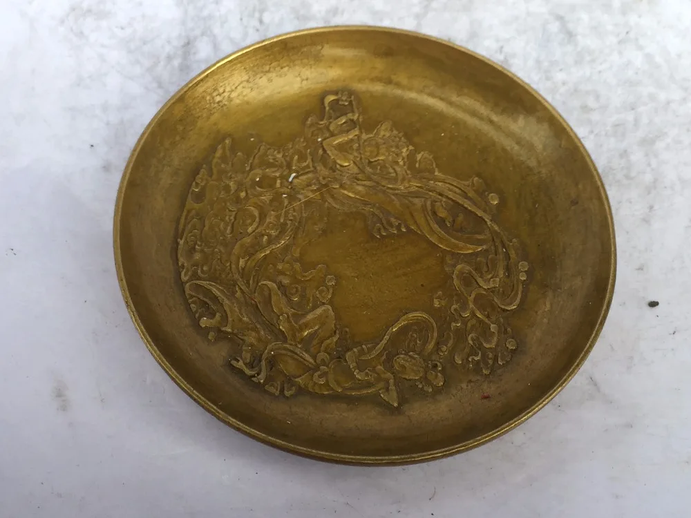 antique antiques chinese copper Carve bowlin Statues & Sculptures from