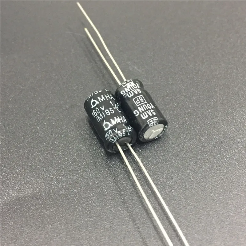 

10pcs 1uF 160V SAMYOUNG MHA series 6.3x11mm 160V1uF Bipolar Electrolytic Capacitors