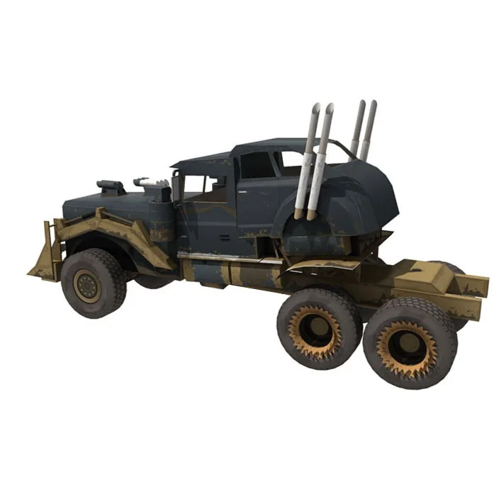 3D Бумага модель прицеп грузового автомобиля игрушка войны Rig ручной DIY военная