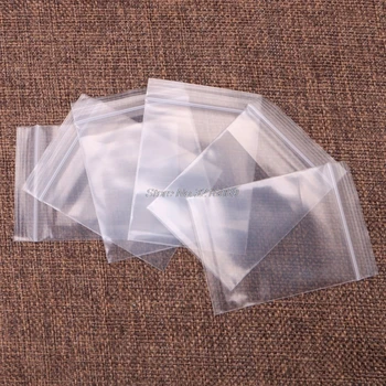 

100 pcs Plastic Bags white Grip Self Press Seal Resealable Zip Lock Clear Cookie Cake Candy Bags Whosale&Dropship