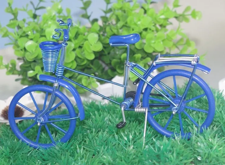 Free shippinh with Aluminum handicraft Color wheel bike model/with Basket/cjh-B |