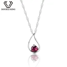 Дважды кольцо Талисманы Подвески розовый турмалин натуральная подвеска капли воды стерлингов Серебряные ювелирные изделия Для женщин Ювелирные украшения CAP01644B