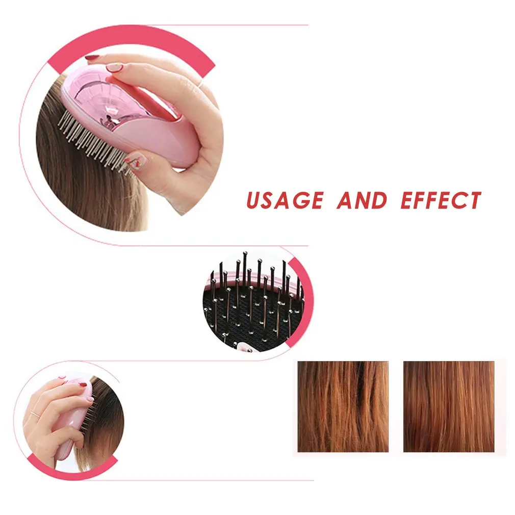  Portable Electric Ionic Hairbrush Negative Ions Hair Comb Brush Hair Modeling Styling Hairbrush