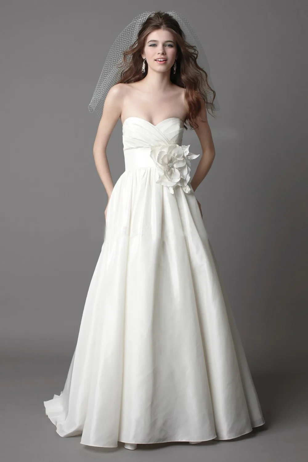 2016 Simple Elegance Button Up Sweetheart Corset Wedding Dresses Turkey