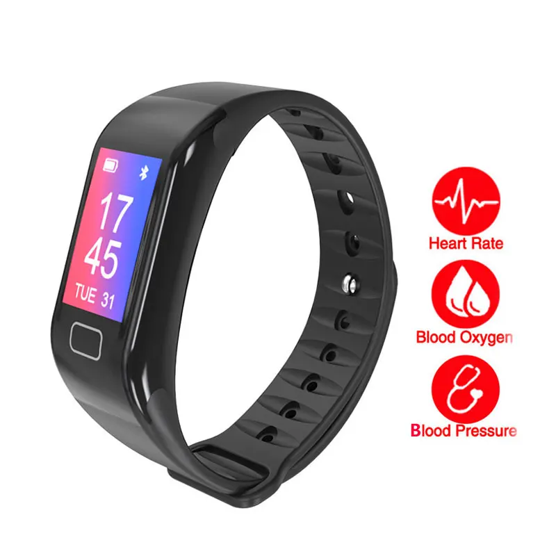 

Blood Pressure pluse Monitor wrist tonometer Blood oxygen monitor Smart Heart Rate Monitor Pedometer Pulsometer Wristband watch