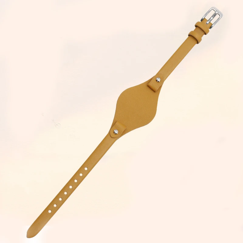 Женский ремешок из натуральной кожи для часов, маленький браслет 8 мм для Fossil ES4176 ES4119 4026 3262 3077 4340, ремешок для часов с ковриком - Цвет ремешка: khaki