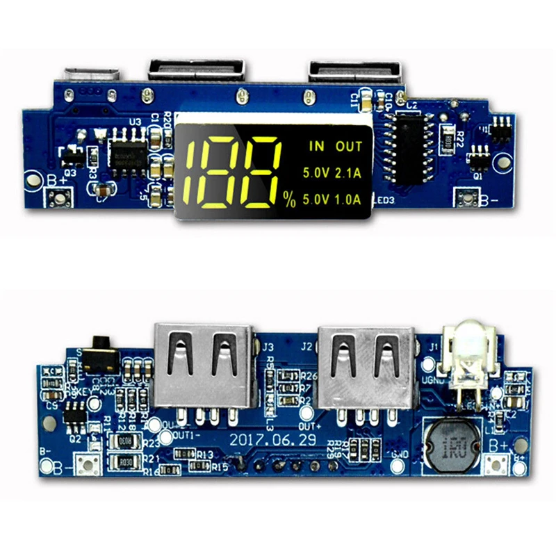 Универсальный 5V 2A 3 usb порта Внешний Аккумулятор Чехол комплект DIY 8X18650 зарядное устройство коробка