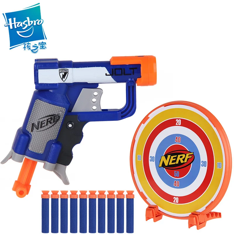 Licensed Nerf Gun Elite Jolt Target Value Set Blaster With 10 Darts