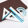 Nuevo 4 unids/set UV aleación de aluminio regla de dibujo medición geometría regla triángulo enderezamiento Protractor una variedad de reglas ► Foto 1/6