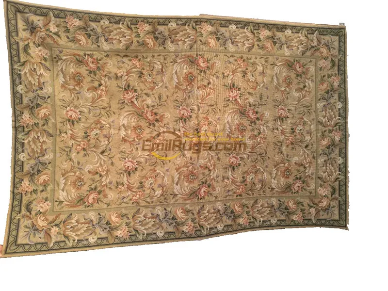 Стиль Роскошный игольчатый точечный ручной тканный ковер винтажный шерстяной Вышитый цветочный ковер ручной вышитый ковер Gc28neeyg28