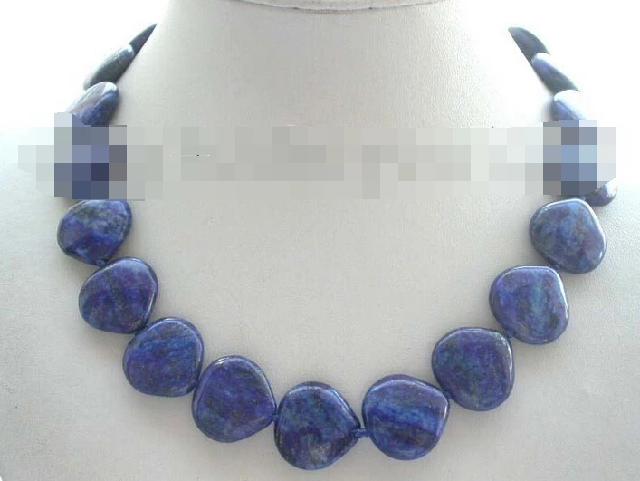 

Miss charm Jew1001 Natural 20mm Heart-shape Blue Lapis Lazuli Necklace 14KGP