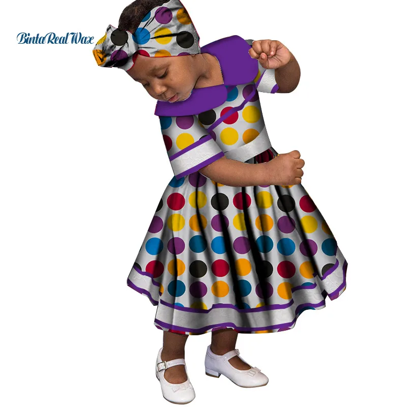 Милый комплект для девочек с воротником в стиле «Питер Пэн»; кружевные платья в африканском стиле фут Африканский принт платья "Анкара" для детей в африканском стиле Костюмы WYT246 - Цвет: 13