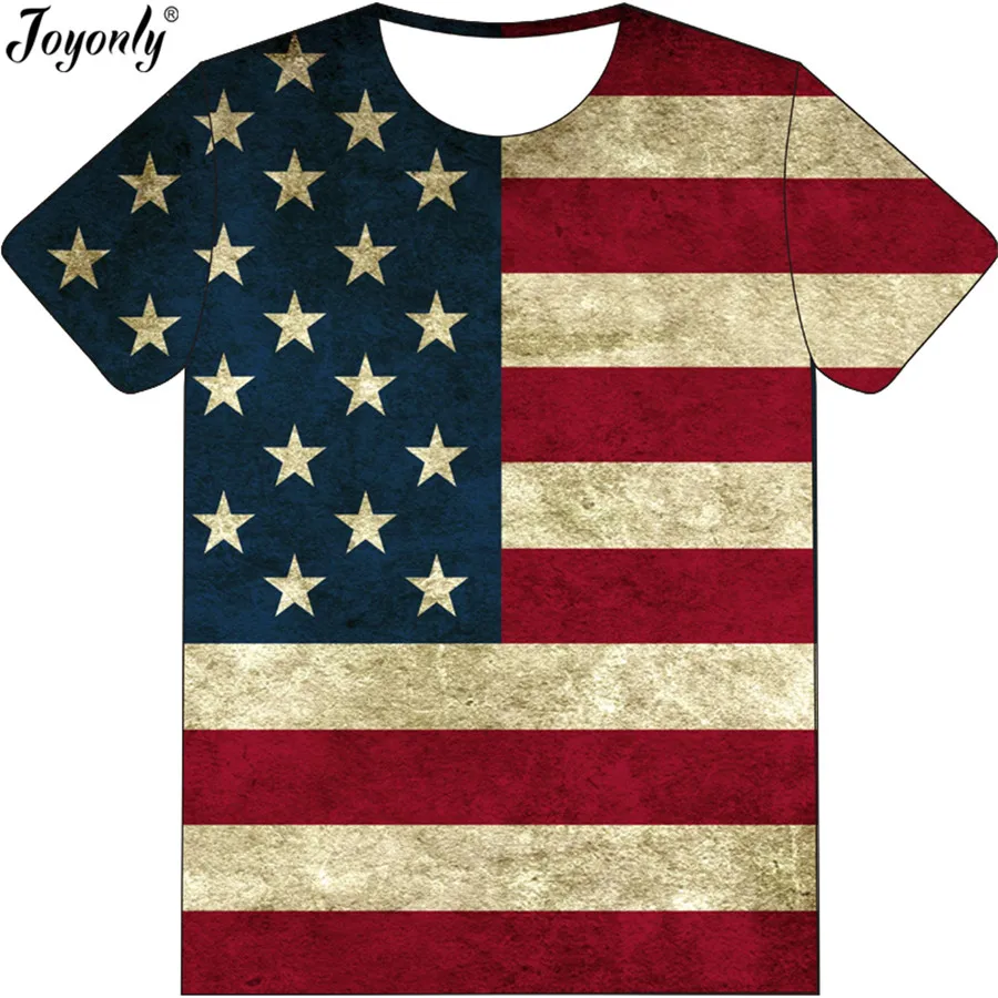 

Joyonly New 2018 Summer Children's 3D Printed T-shirt Flag of the United States Design T shirt Tee Tops Boys Girls Cool Clothing
