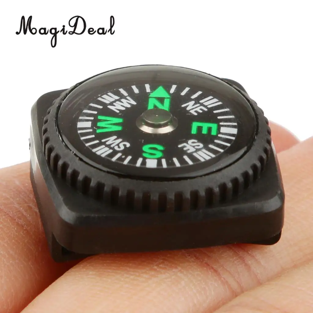 

MagiDeal Waterproof Compass With Holster Watch Band Paracord Bracelet Navigation Black Camping Hiking Emergency Survival Access
