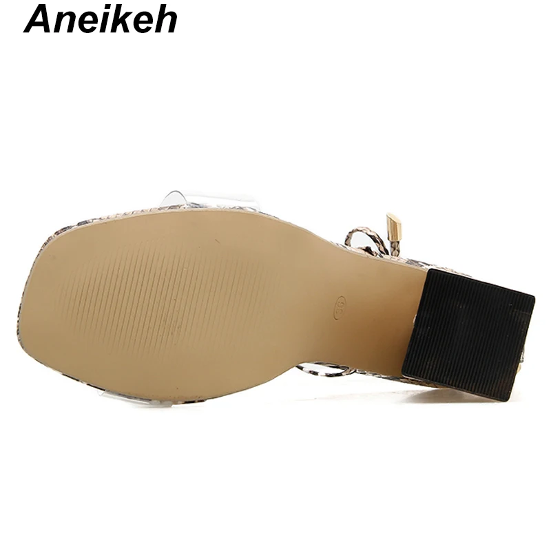 Классические женские сандалии Aneikeh из искусственной кожи 2020 обувь на высоком