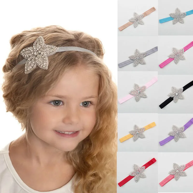 

Fashion Cute Girls Sweet Rhinestones Flower Star Headband Hair band Princess Hair Jewelry Headwear Gift