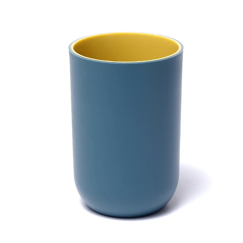 Модная простая ПП простая пластиковая парная чашка для полоскания рта для кружка для полоскания воды, чая, напитков - Цвет: Blue