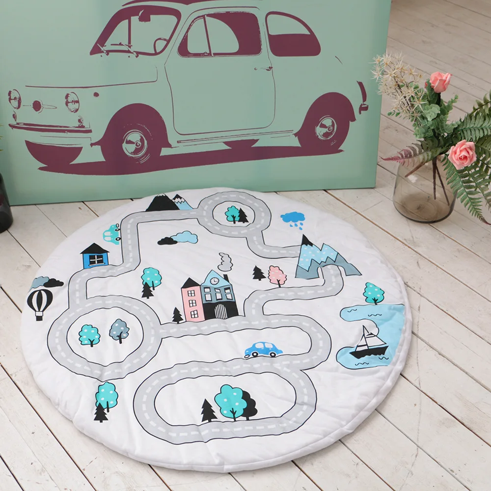

Ins Children's Road Game Mats Baby Crawling Mats Rugs Kids Room Decorative Carpet Air Conditioners Cover