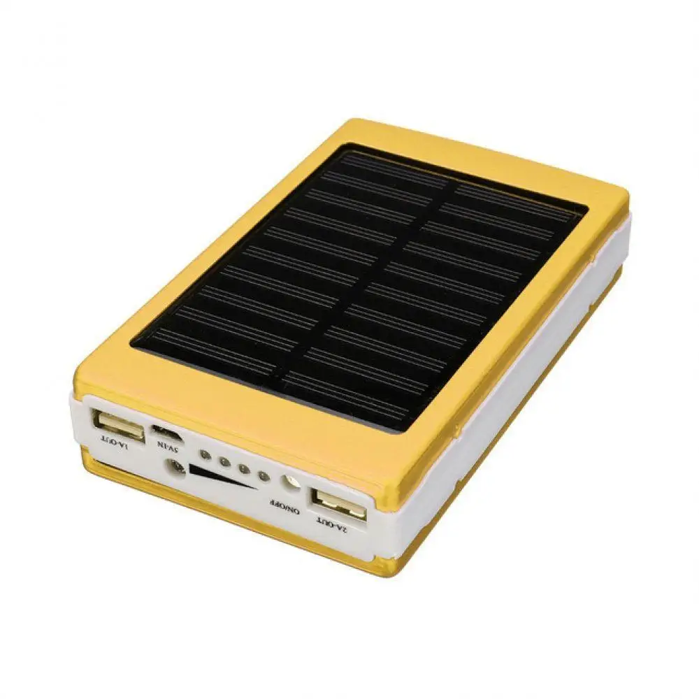 Портативный двойной USB порошок банк чехол 5x18650 внешние панели солнечных батарей коробка портативная зарядка для телефона блок питания