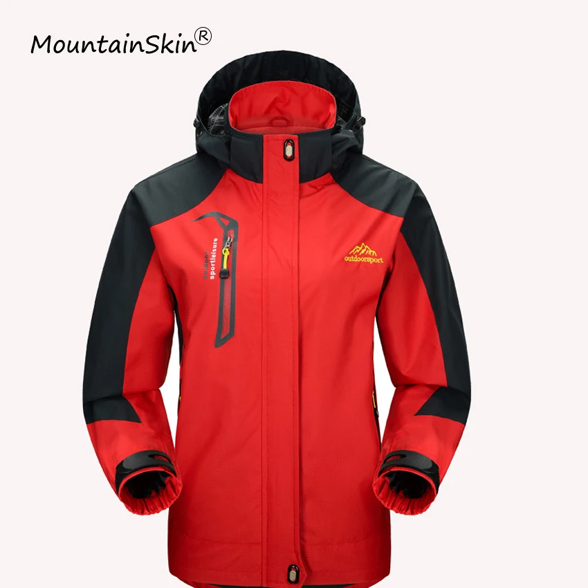 Женская ветрозащитная куртка Mountainskin водонепроницаемая Повседневная с капюшоном