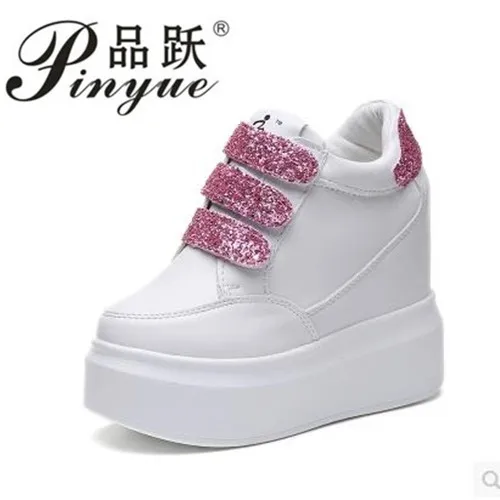 

2018 Autumn Fashion Women High Heel Wedge Shoes Woman Increased Internal Thick Platform Pumps 12cm ultra-high-heeled shoes.