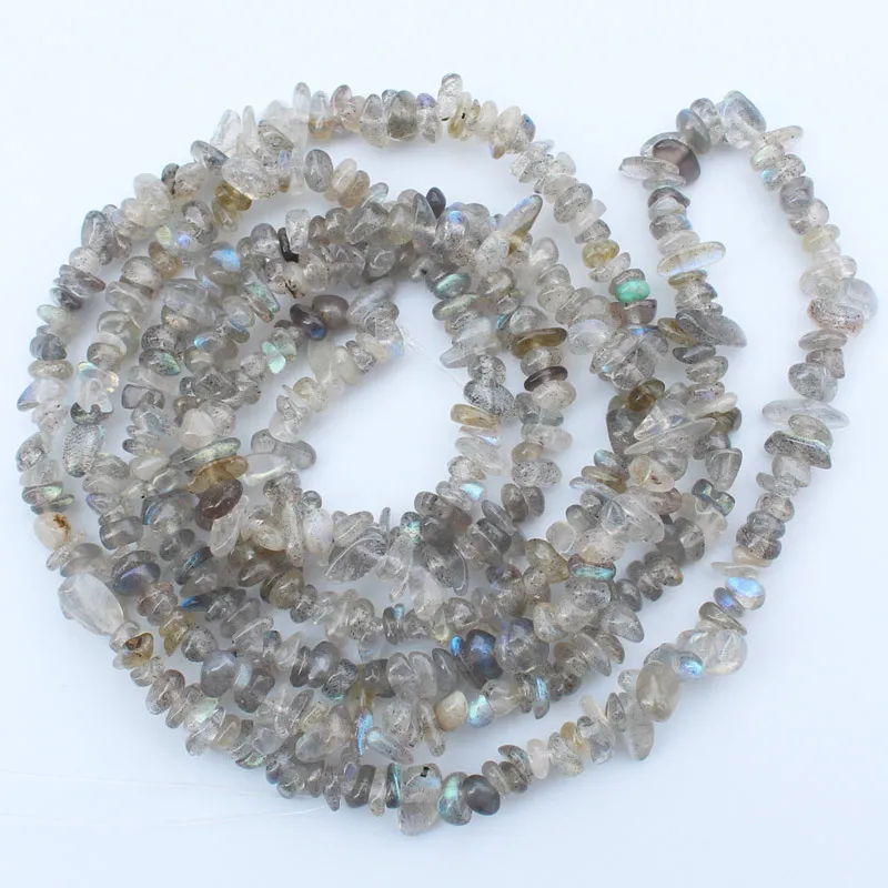 Good Quality,Natural Moonstone, Labradorite, Rhodonite 3x5mm Irregular beads 34"/86cm per strand - Color: Labradorite