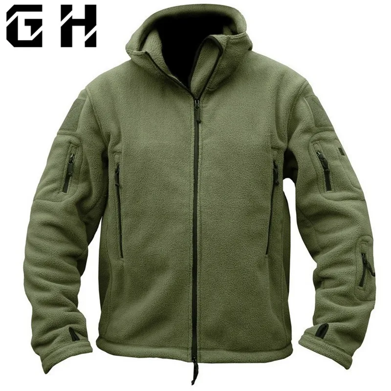 

Military Tactical Softshell Fleece Jacket Hooded Winter Men US Army Polartec Sportswear Clothes Warm Coat Casual Jackets