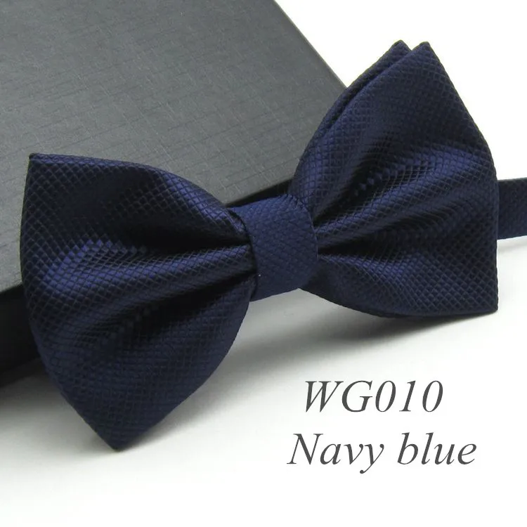 Галстук бабочка на застежке. Большой выбор расцветок - Цвет: WG010 Navy blue