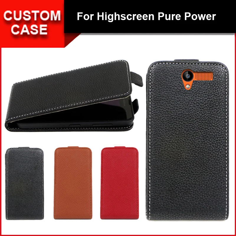 

Luxury flip vertical cover bag flip up and down PU Leather Case for Highscreen Pure Power, free gift