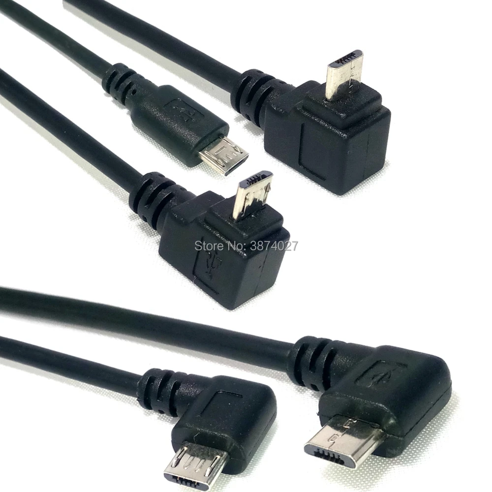 90 градусов вверх и вниз и влево и правый угол 5Pin Micro USB штекер к женскому m/f УДЛИНИТЕЛЬ для синхронизации данных кабель для зарядки 25 см