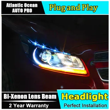 

car styling For Chevrolet Malibu headlights 2012-2014 For Malibu head lamp Bi-xenon Double lens HID KIT H7 xenon lamp