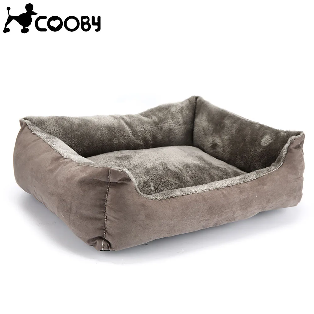 

[COOBY] Pet Dog Bed Mat for Small Large Dogs Beds Puppy Sofa Cat Kennels House Beds Solid Grey Warm Cotton Pet Bed XR0004