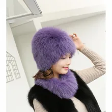 Фокс меховая шапка женские осенние и зимние теплые наушники Вручную прошитый эластичный cap
