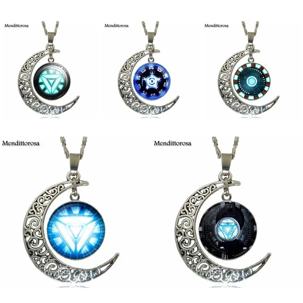 

Fashion Necklace Handmade Moon Shape Choker Necklace Jewelry Multi Designs For Women Wedding Iron Man Arc Reactor