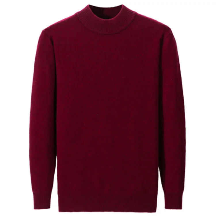 Козий кашемир толстый вязаный мужской модный прямой пуловер свитер серый 10 цветов S-3XL оптом и в розницу