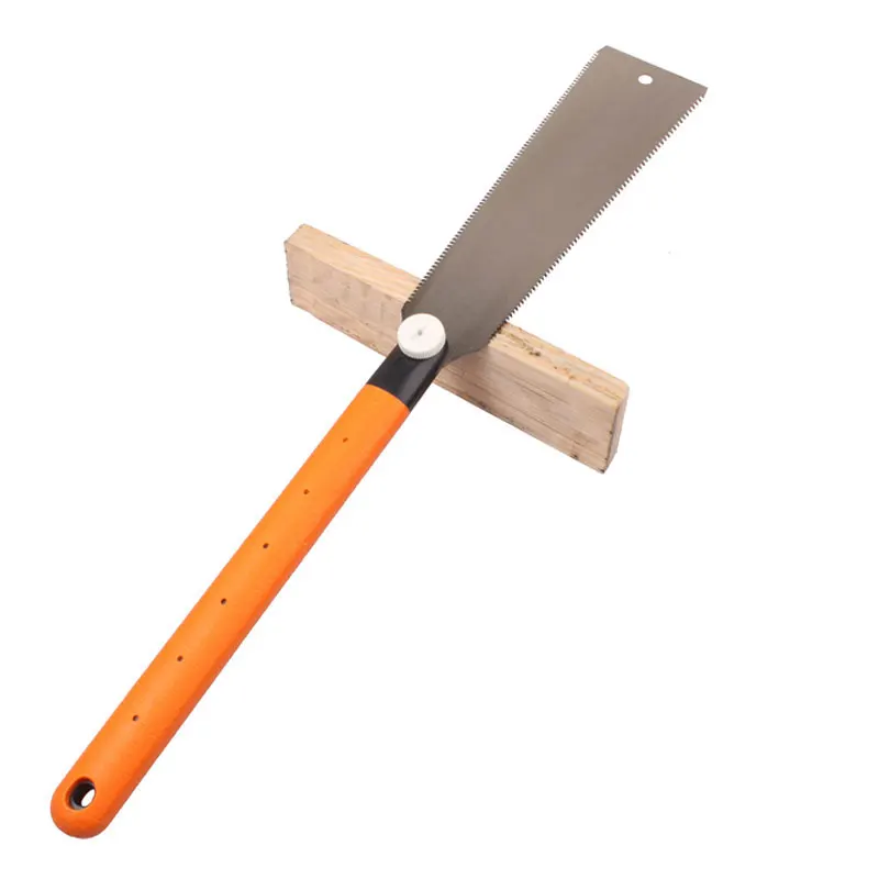 

Free Shipping Wood Working Hand Saws Double Sides Steel Slim Tenon Fine Tooth Yellow PVC Handle